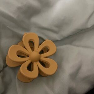 Floral Tan Hair Clip